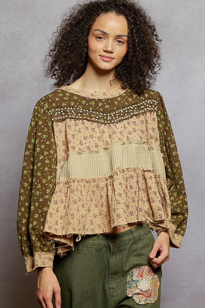 Pearls And Ruffles Blouse