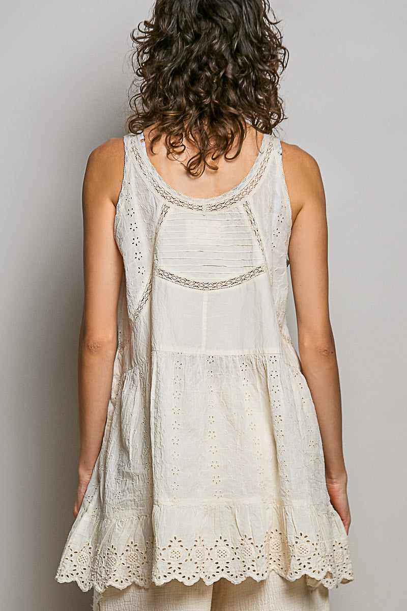 Heirloom Eyelet Cotton Tank