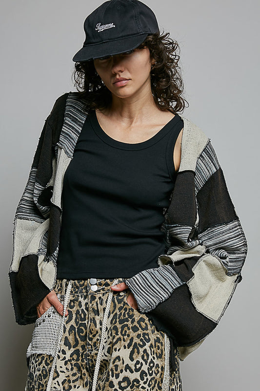 Checkmate Patchwork Cardigan