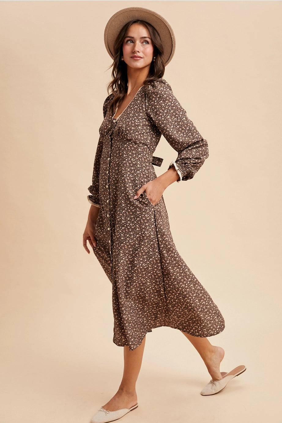 Mocha Meadow Dress