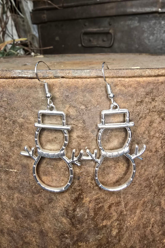 Silver Silhouette Frosty Earrings
