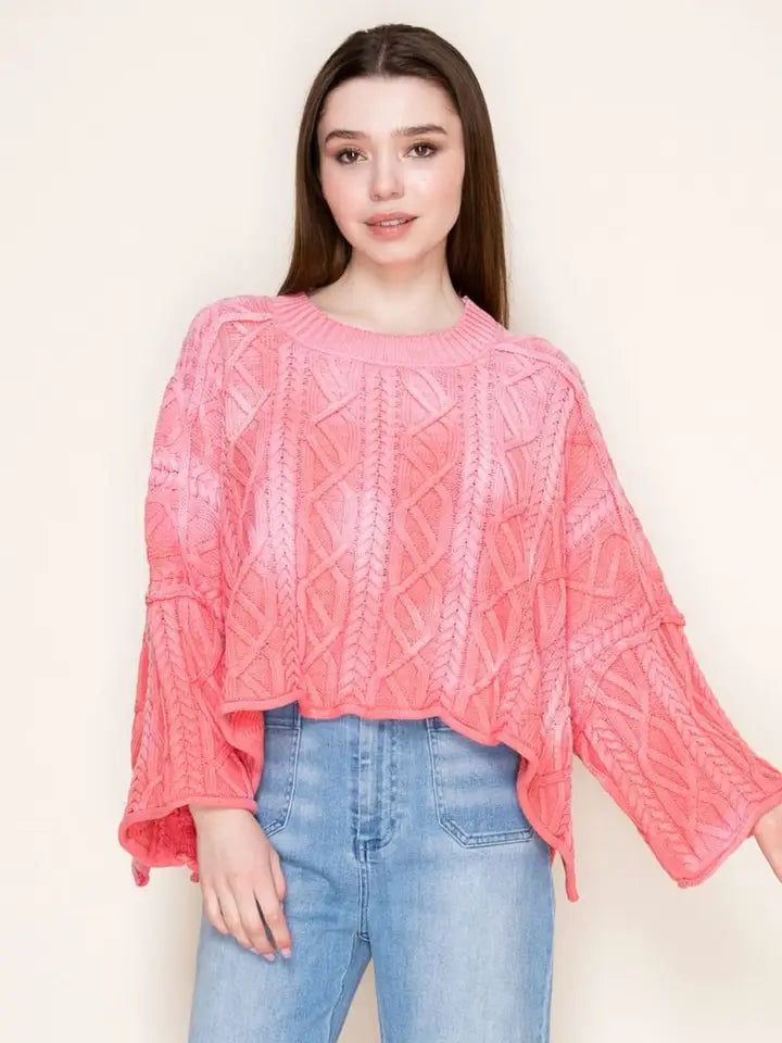 Bubblegum Pop Crop Sweater