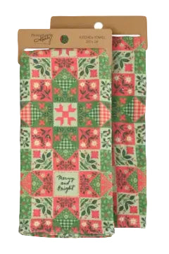Merry & Bright Quilted Kitchen Towel