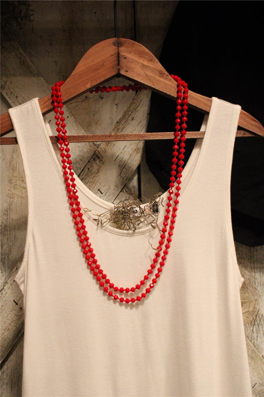 Skip Along Ivory Lace Tank