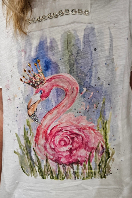 Flamboyant Flamingo Cotton Tunic