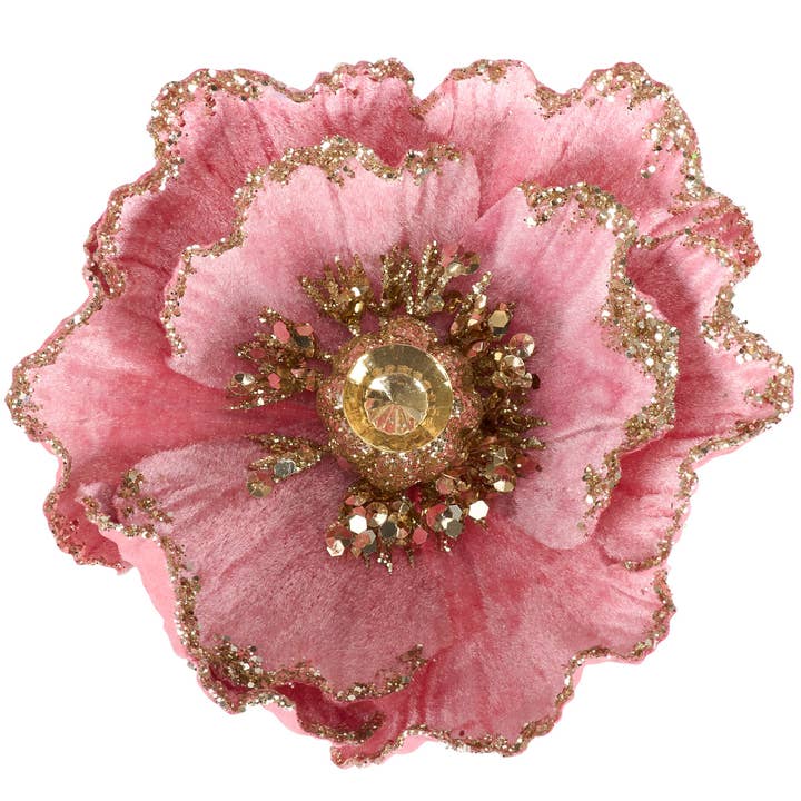 Dark Pink Flower Clip