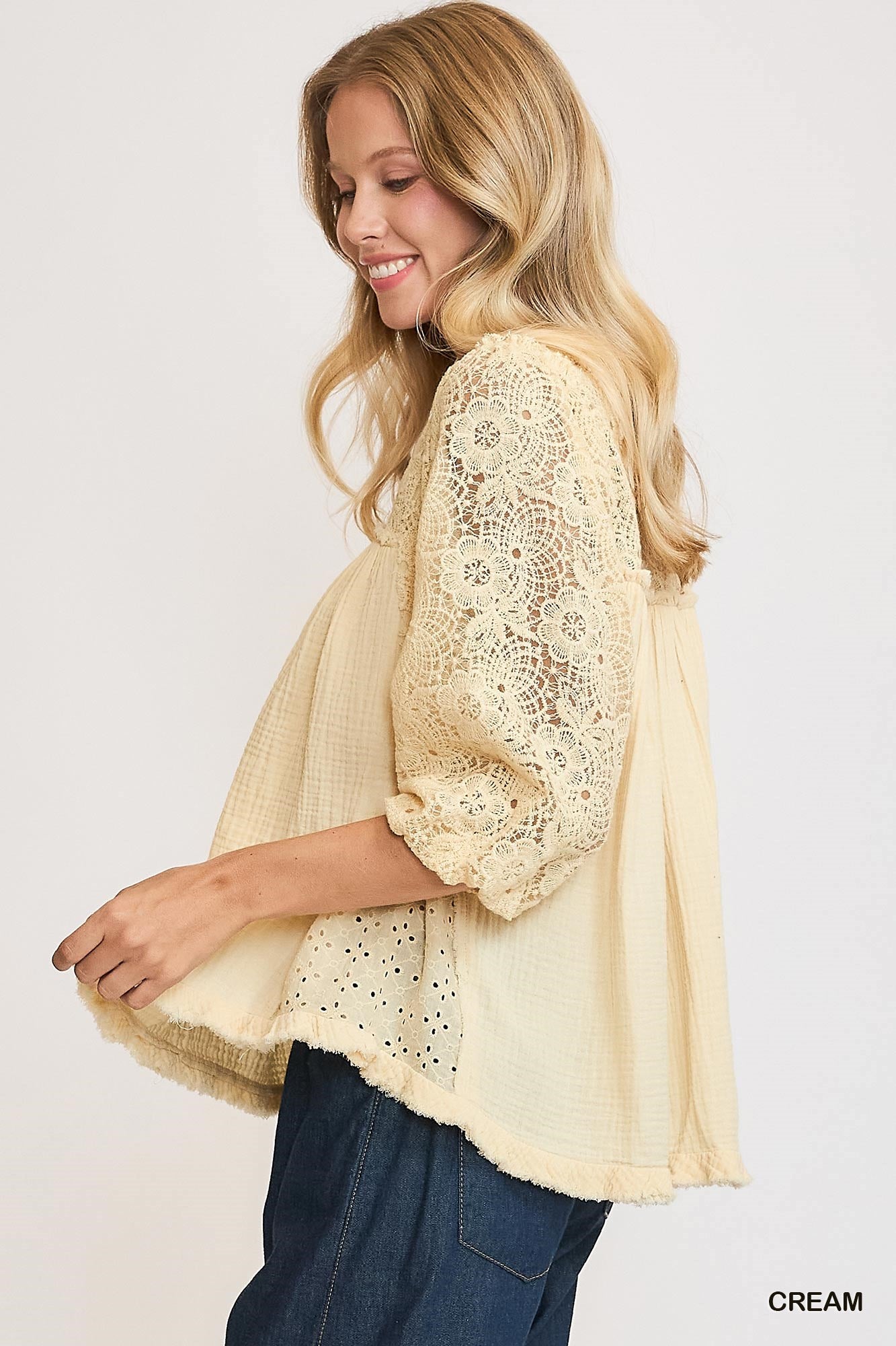 Cotton Daydream Eyelet Blouse