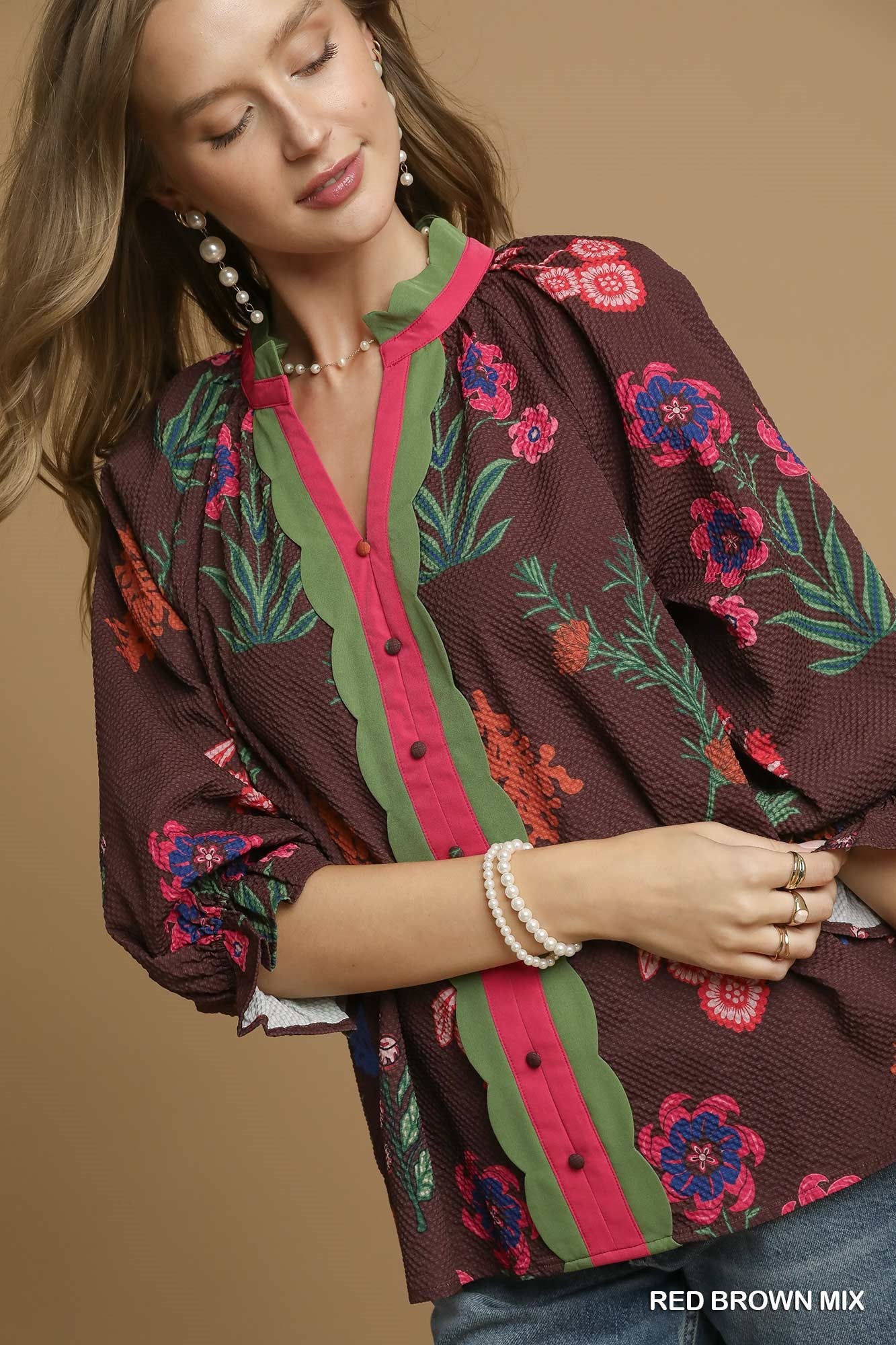 Front Porch Florals Blouse