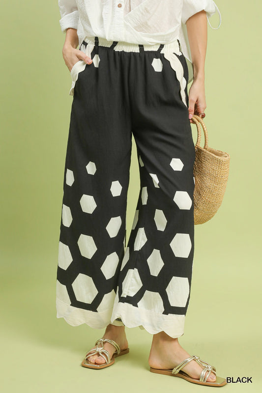 Monochrome Meadow Pants