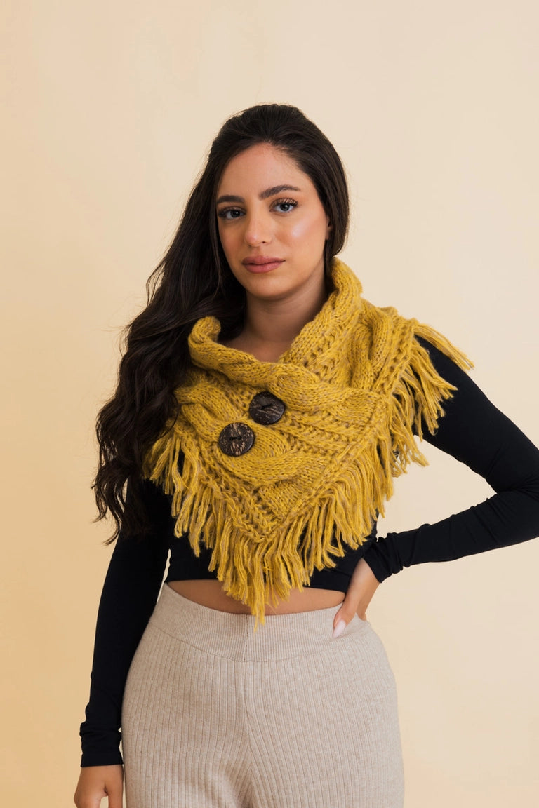 Lemon Drop Button Scarf