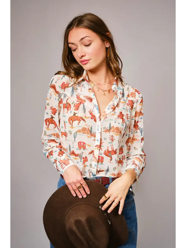 Stagecoach Junction Blouse