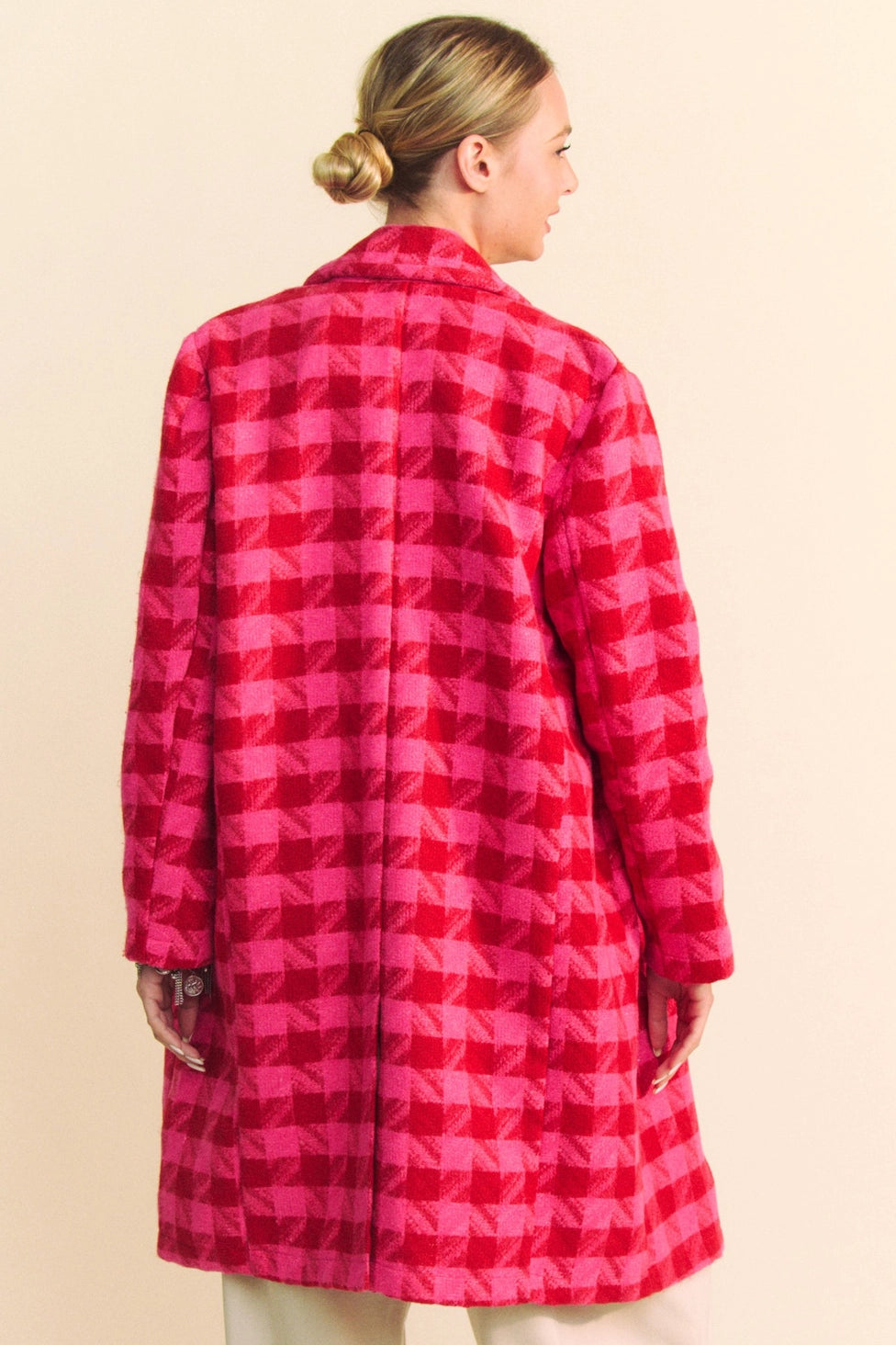 Ruby Romance Houndstooth Coat