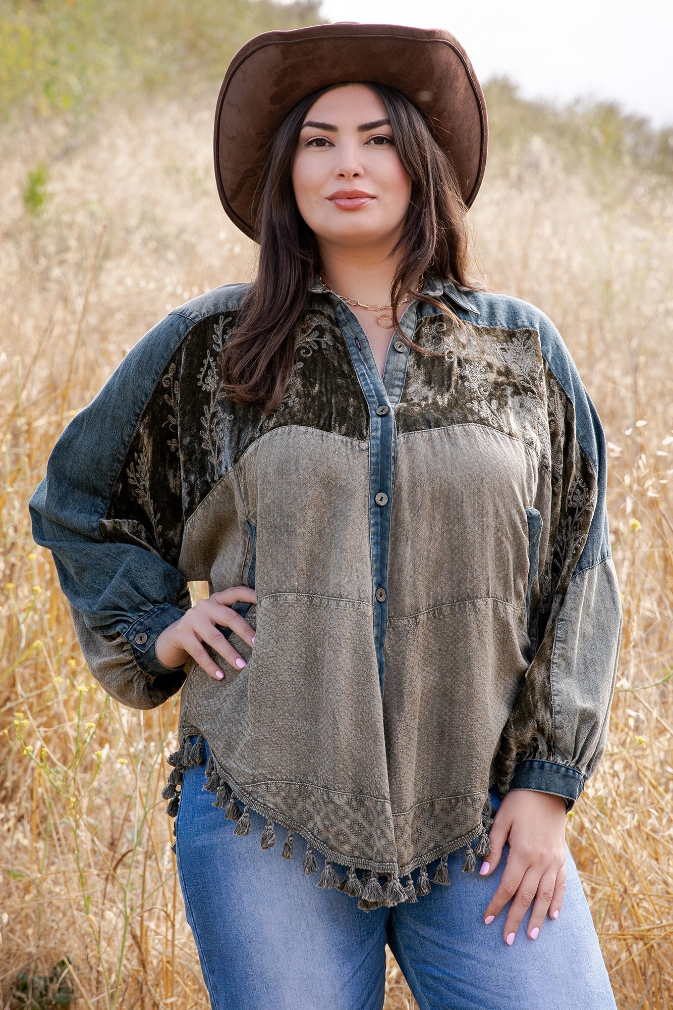 Denim & Dusk Top
