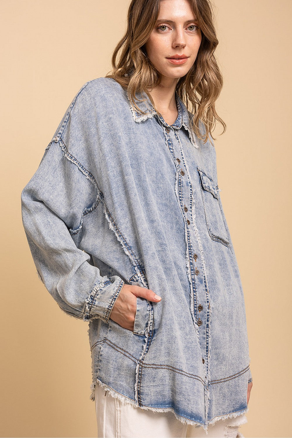 Classic Comfort Light Denim Top