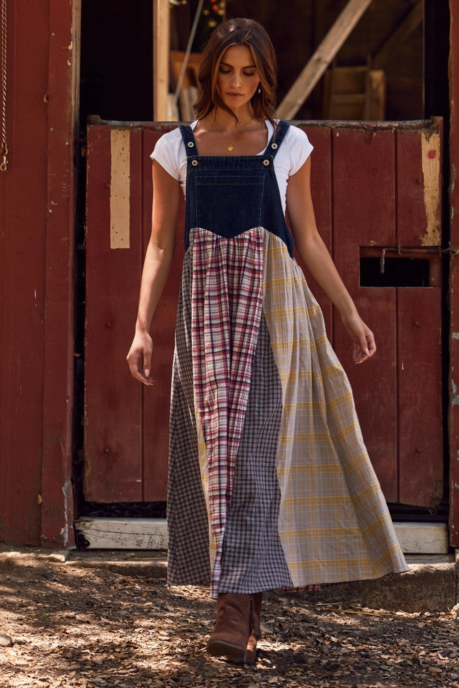 Prairie Patch Overalls Dress