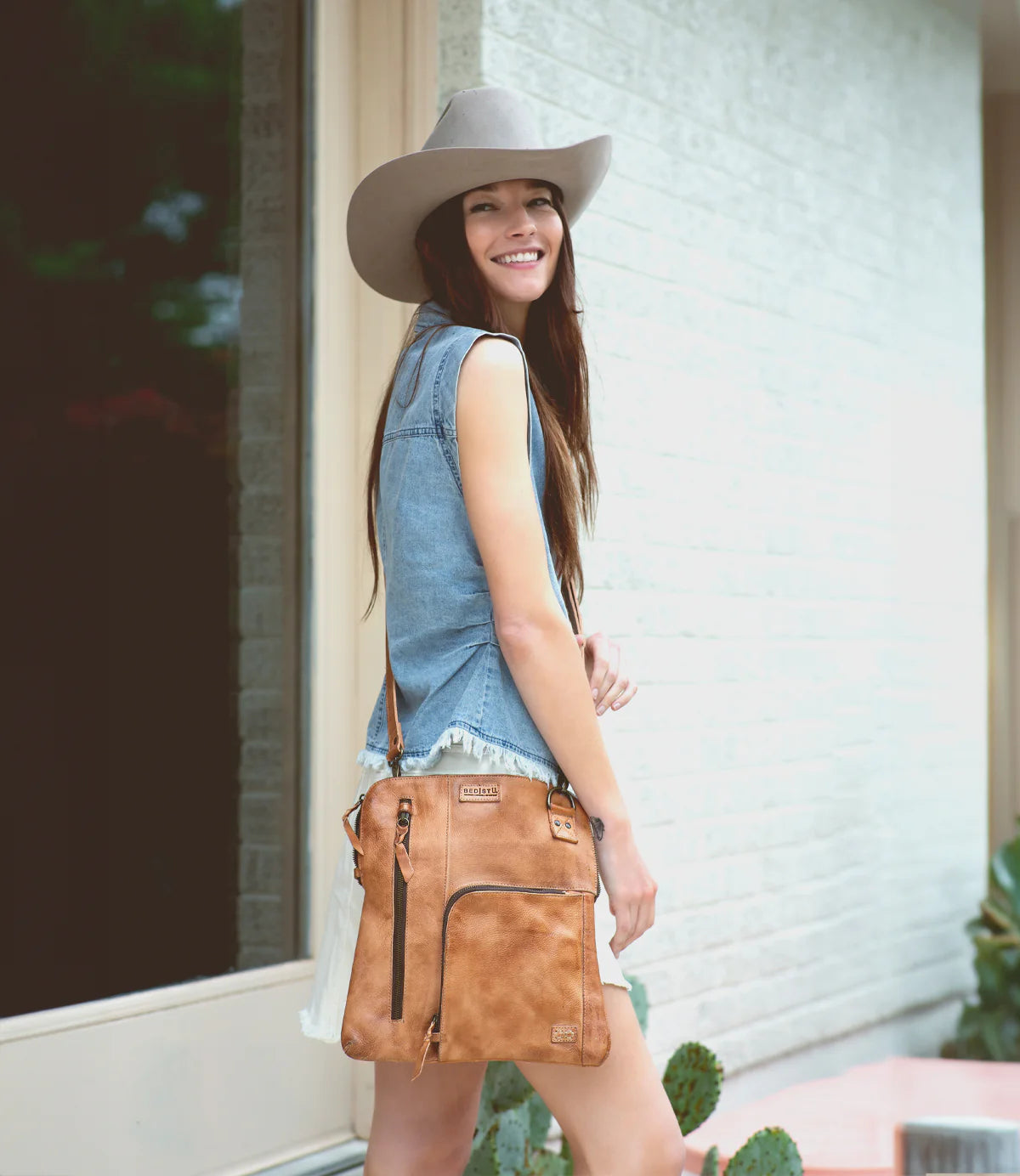 Bed|Stu Aiken Tan Rustic Handbag