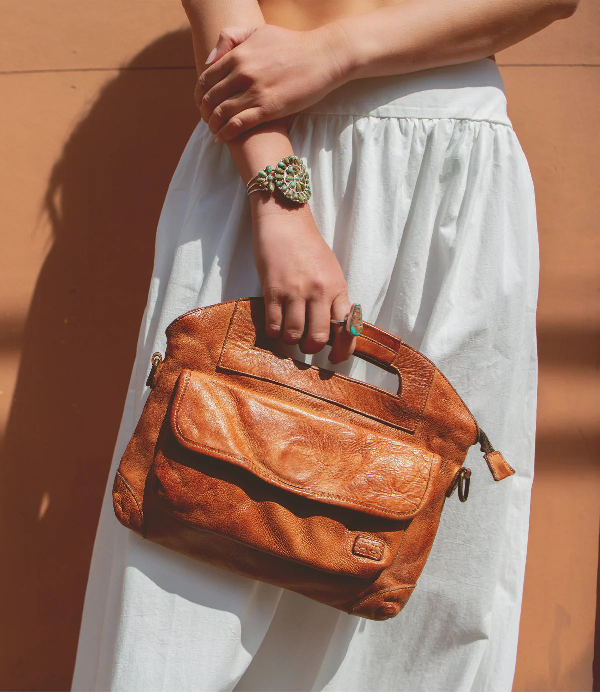 Bed|Stu Greenway Tan Rustic Handbag