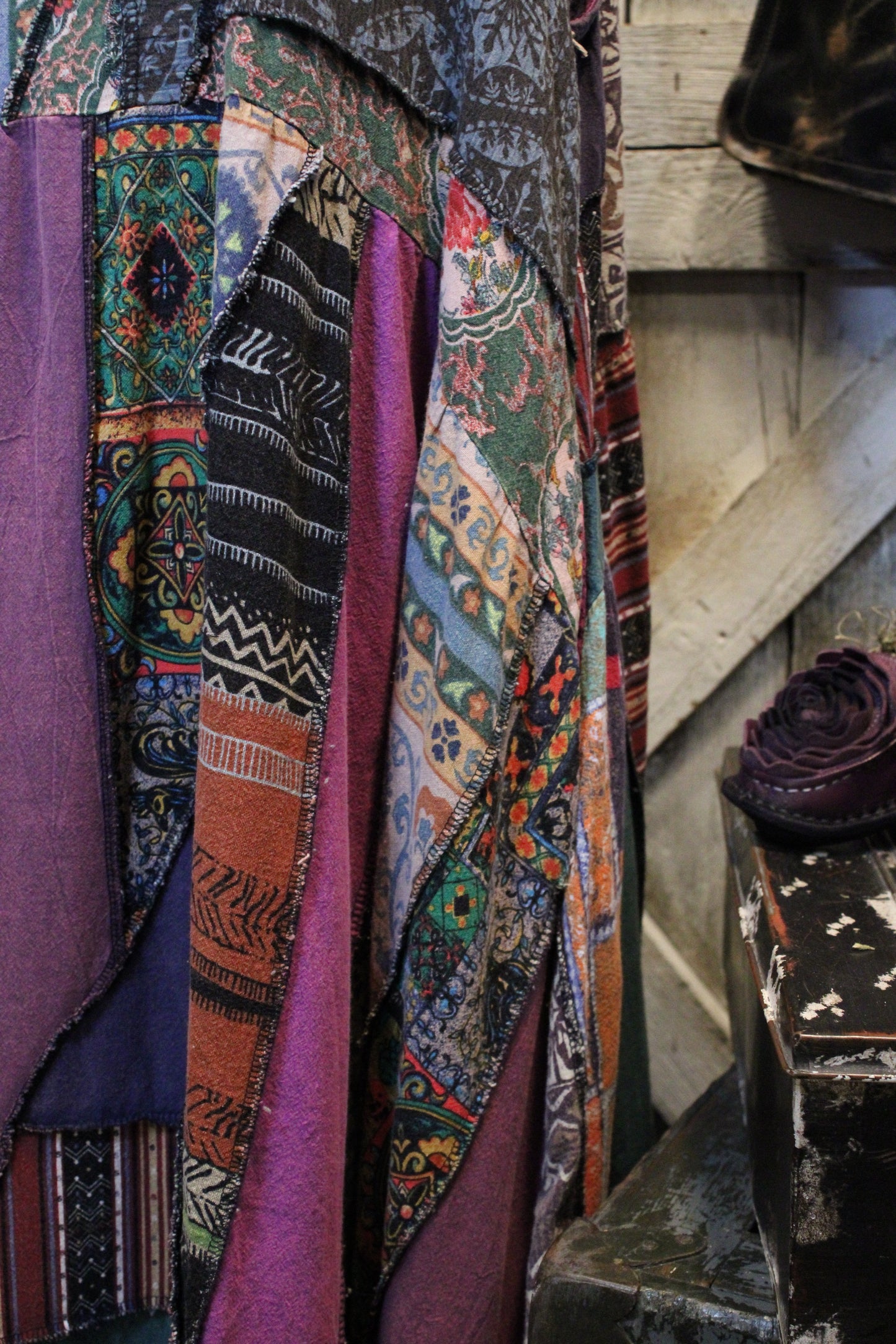 Parade of Patches Cotton Maxi Dress