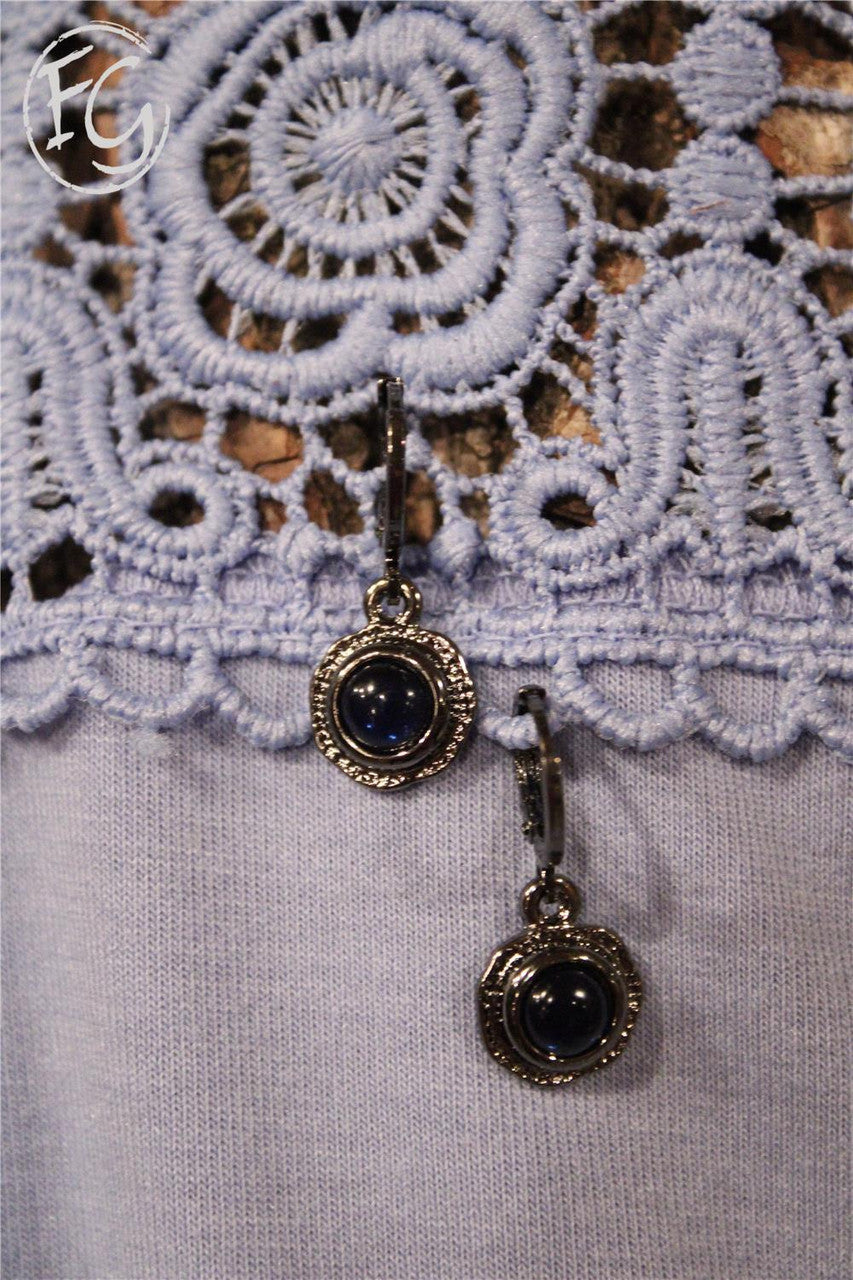 dangle earrings, farm girls fancy frills