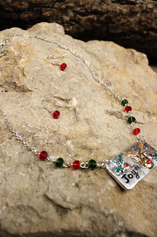 Rudolph's Joy Necklace And Earrings Set