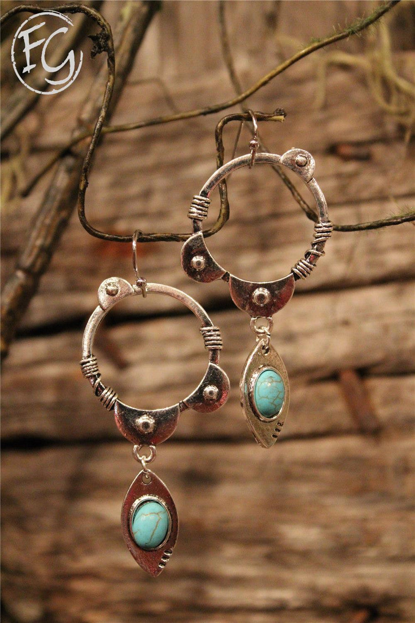dangle earrings, farm girls fancy frills