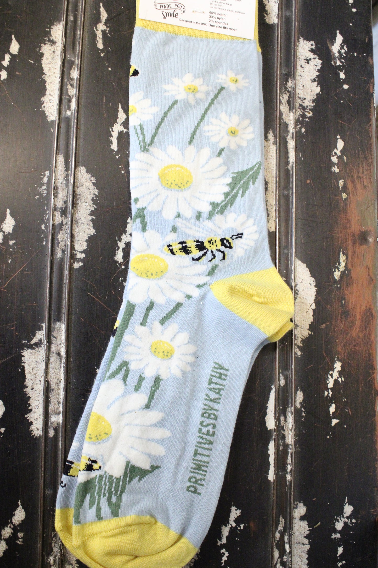 Bees And Daisies Socks
