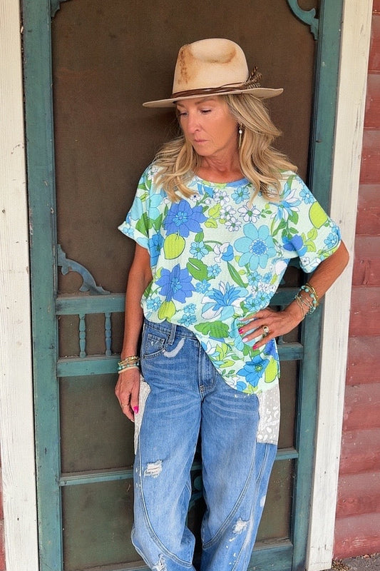 Summer Sherbet Sage Blouse
