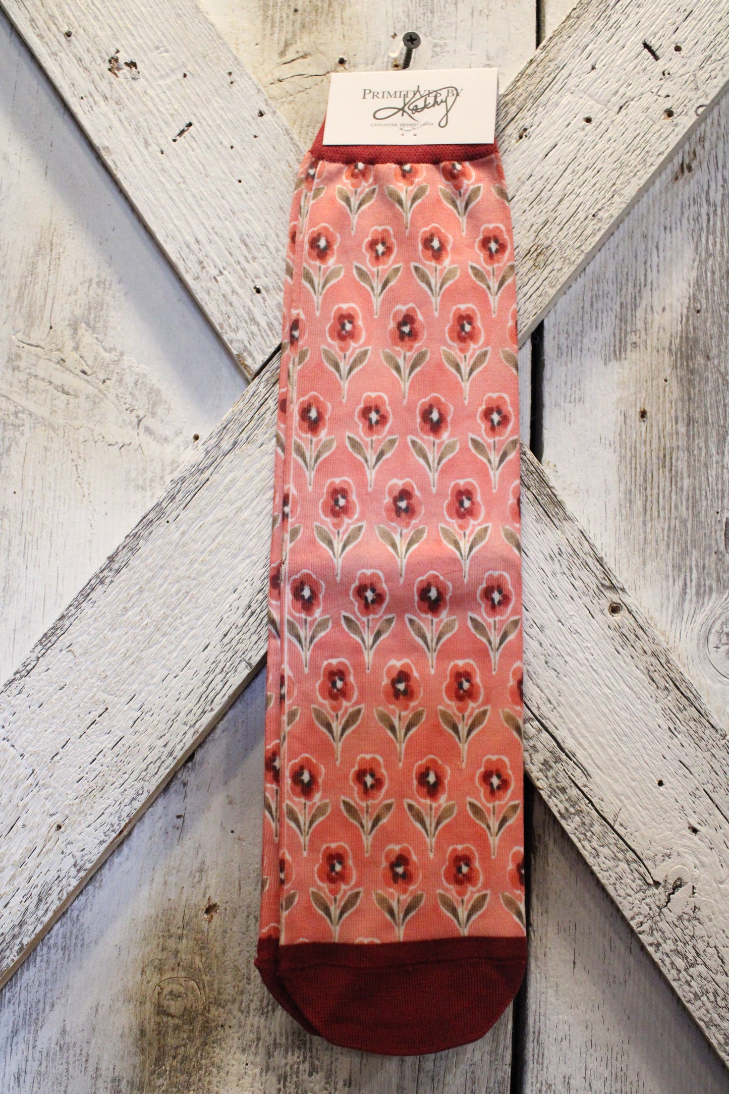 Buttery Soft Pink Floral Socks