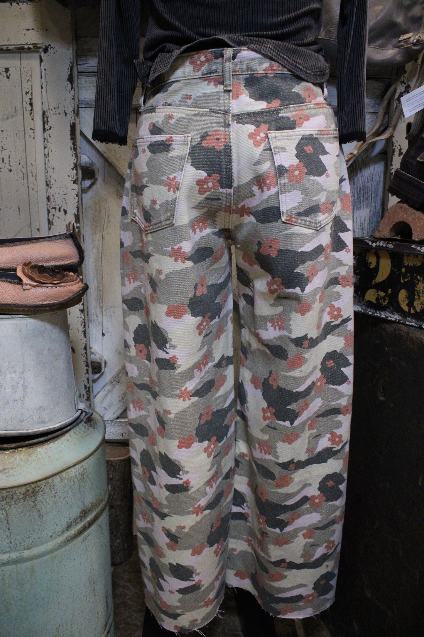 Wildflower Camo Wide Leg Pants