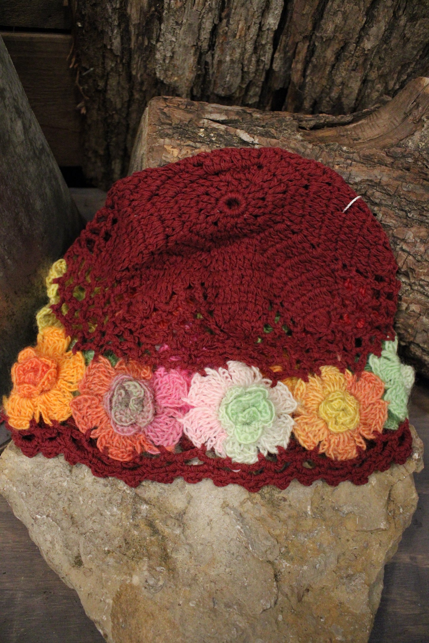 Crochet Away Hat Burgundy/Wine