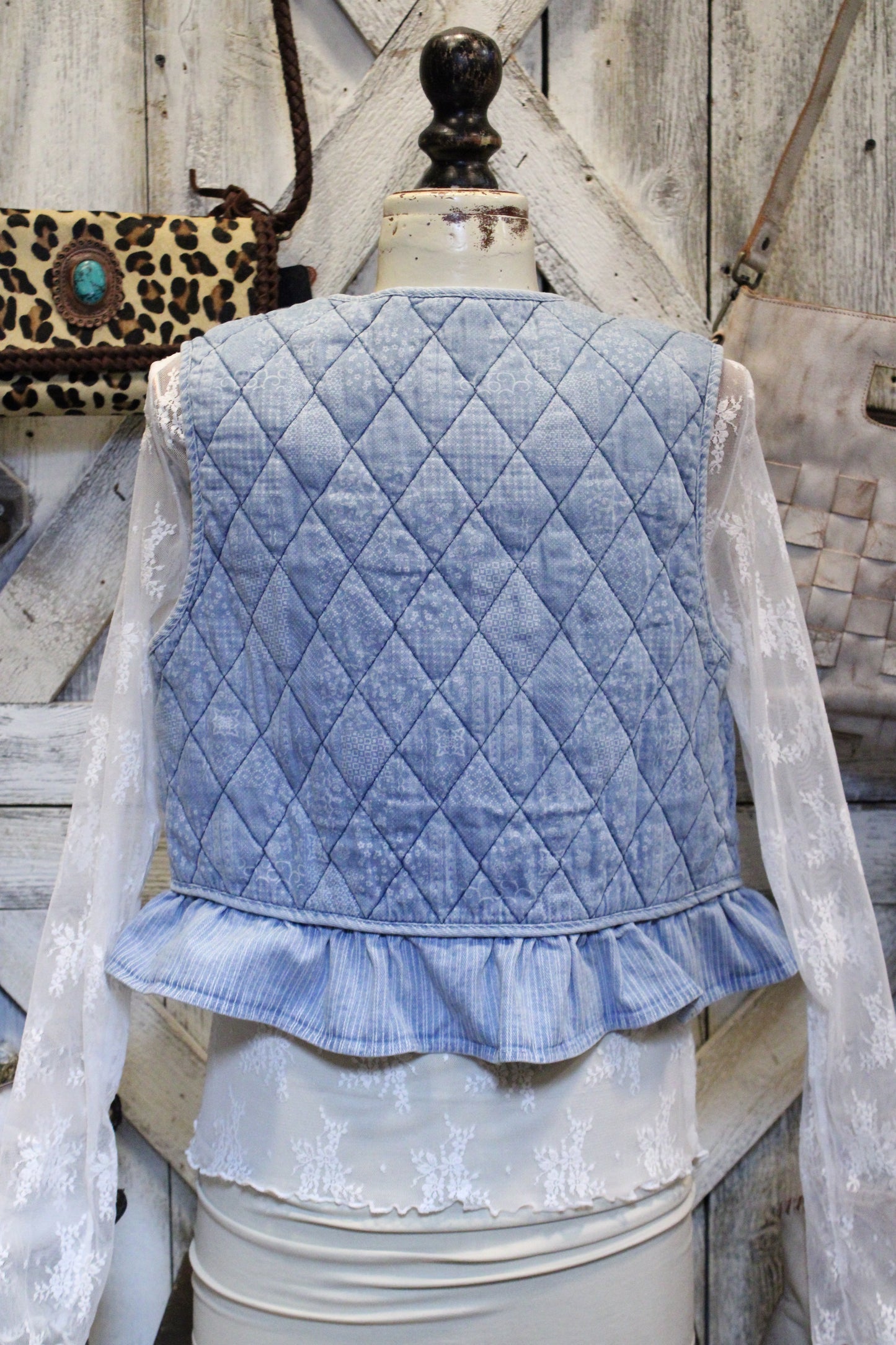 Tied And True Quilted Crop Vest