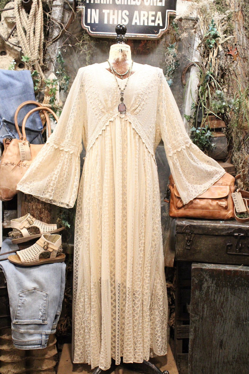 Lead Singer Beige Maxi Dress XXL Lead Singer Beige Maxi Dress XXL