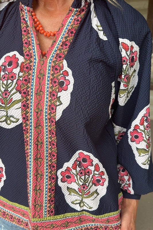 Cape Cod Navy Blouse