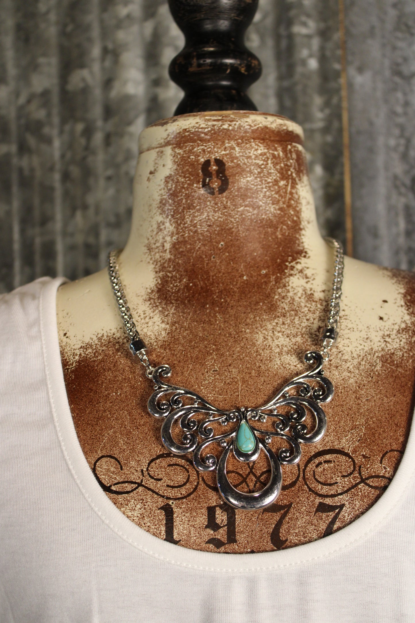 Silver Serenade Turquoise Necklace
