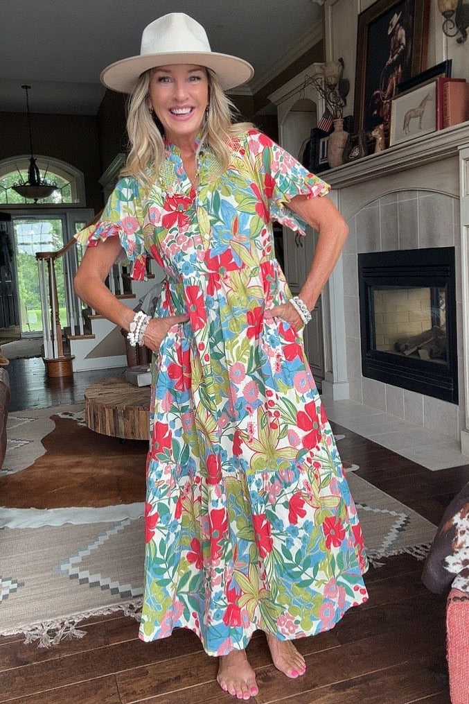Bloom Burst Cotton Dress S