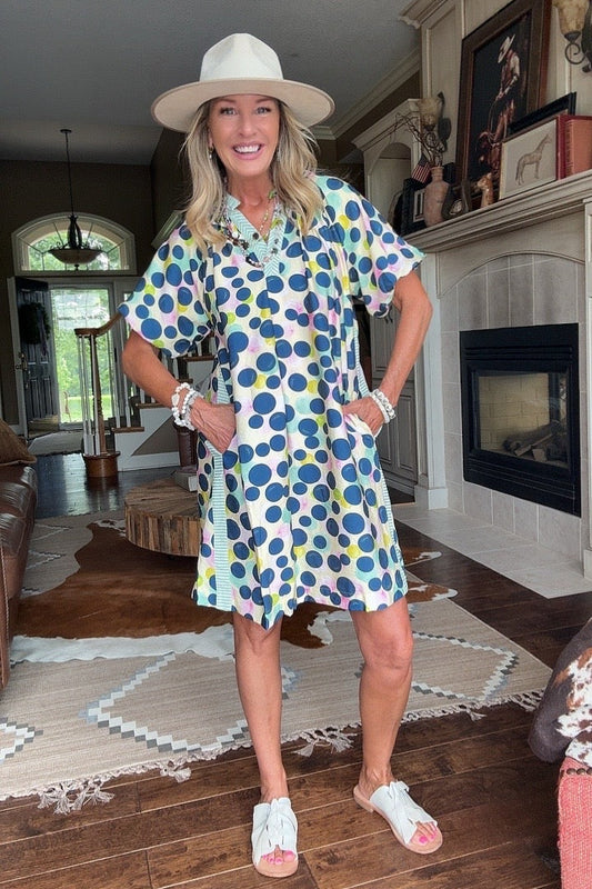 Sage & Sunshine Dotted Dress