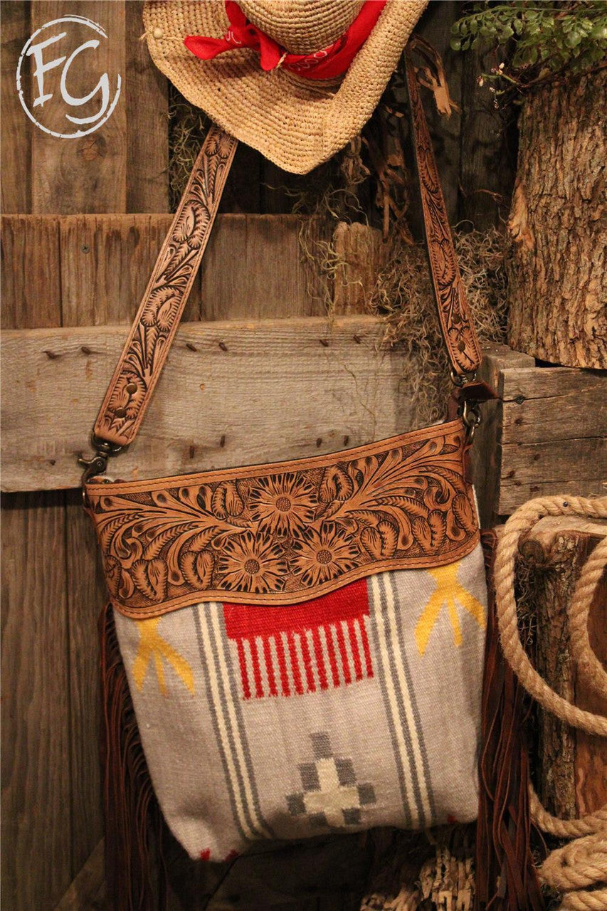 Tapestry Handbag , Farm Girls Fancy Frills