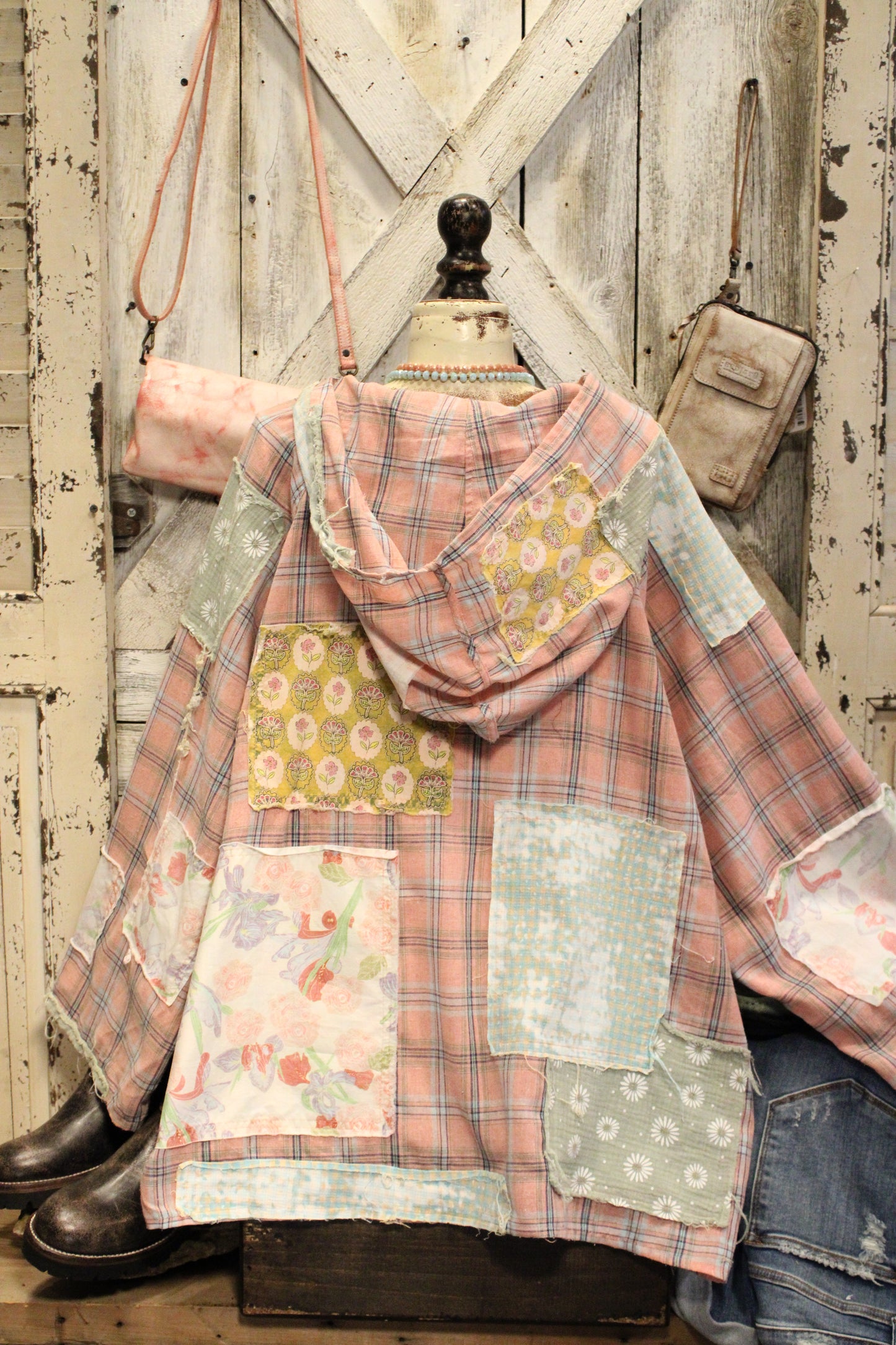 Meadow Patchwork Plaid Hoodie