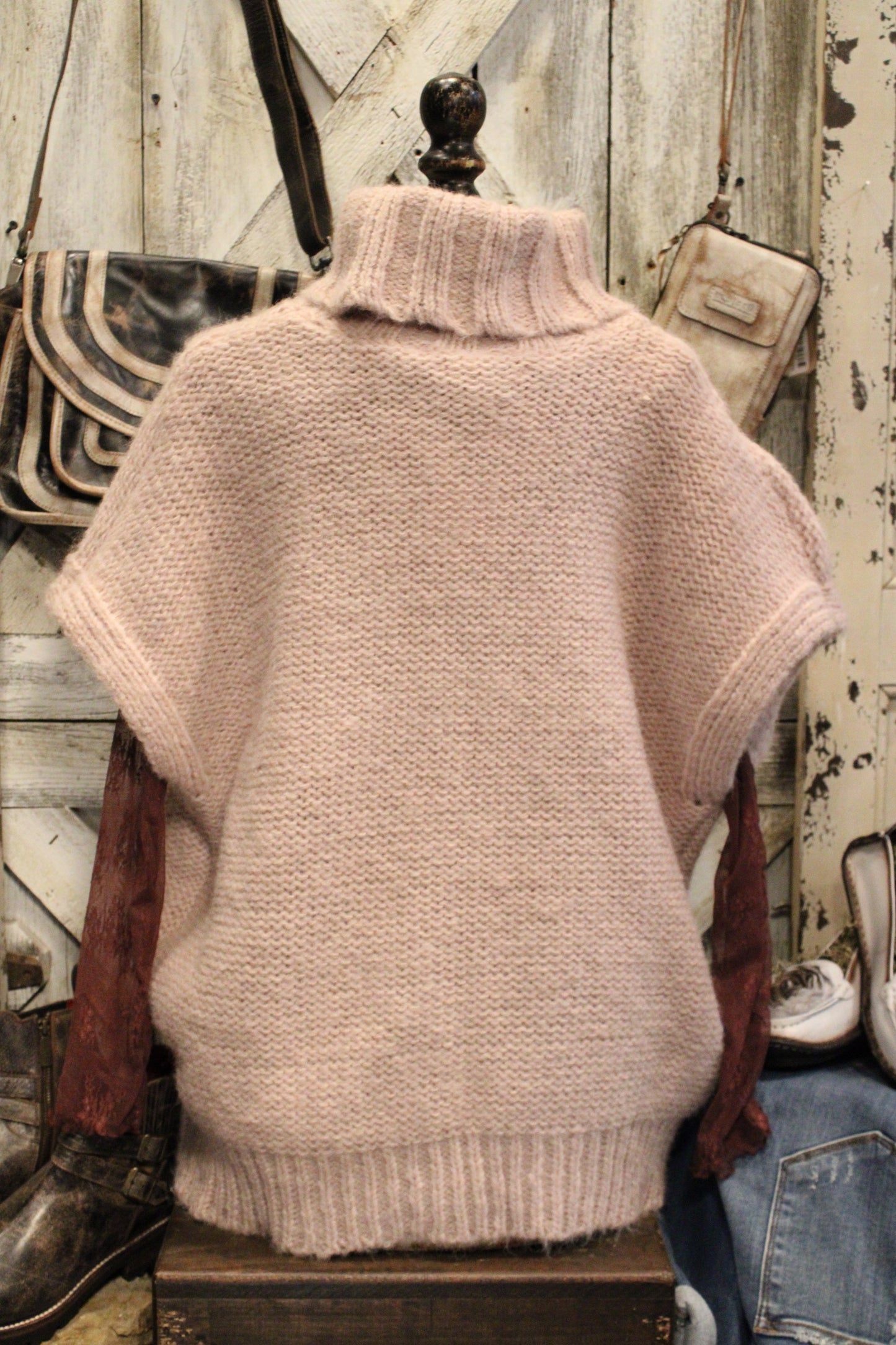 Rosy Taupe Knit Sweater