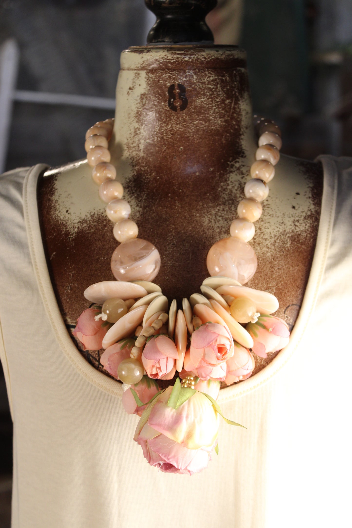 Chunky Rose Pink Necklace