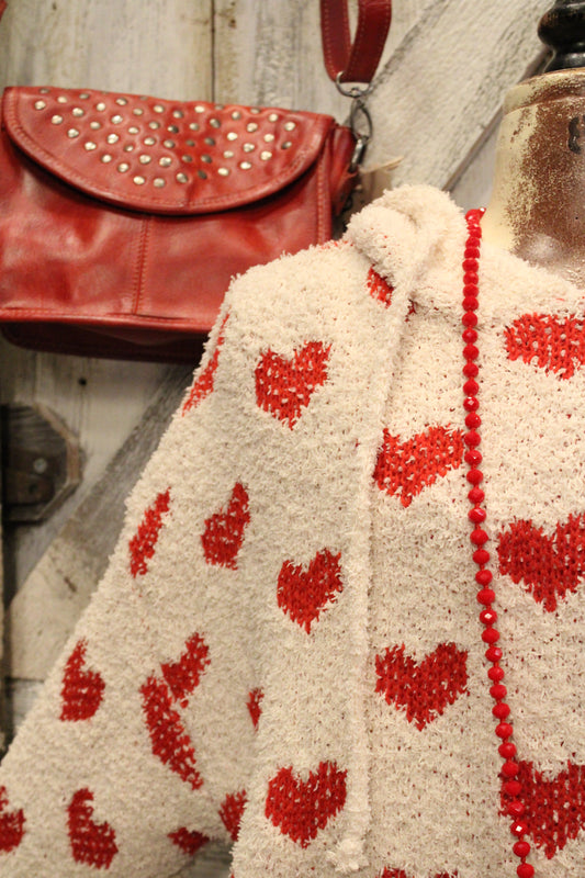 Love Is In The Air Knit Hooded Sweater