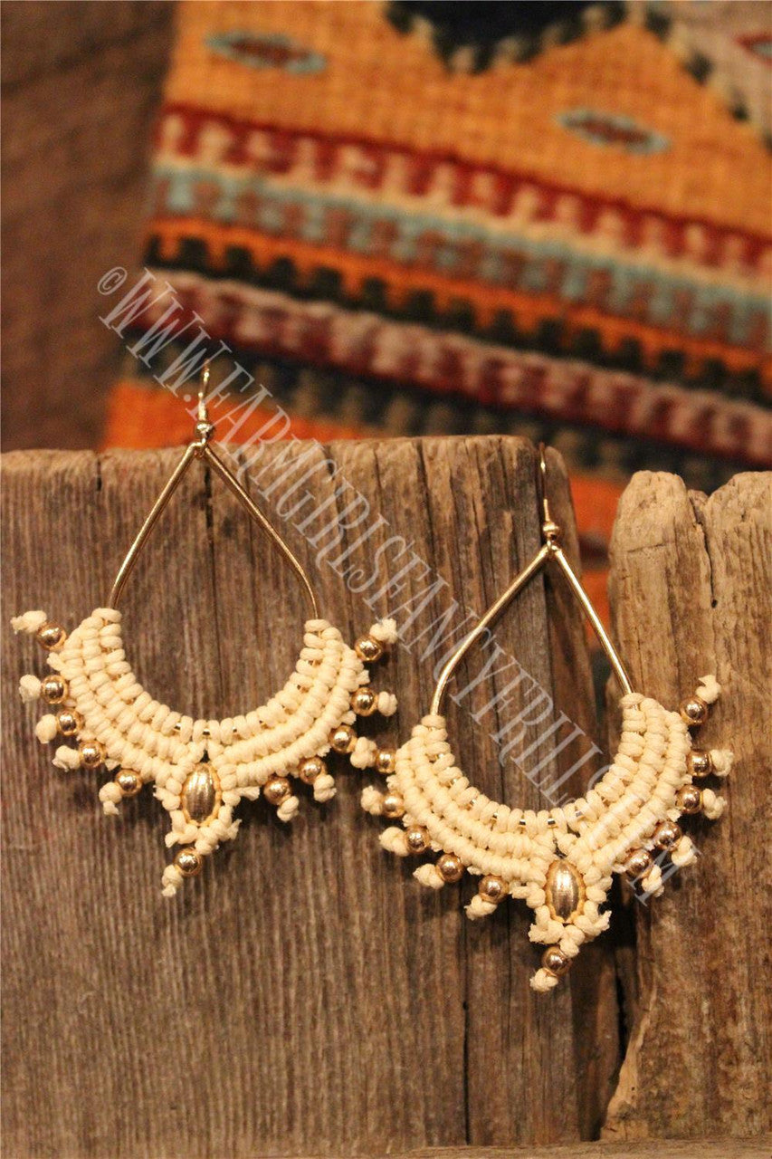 Teardrop Earrings, Farm Girls Fancy Frills
