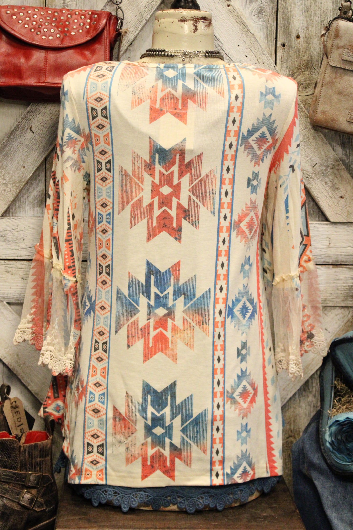 Aztec Sunrise Broom Tail Blouse