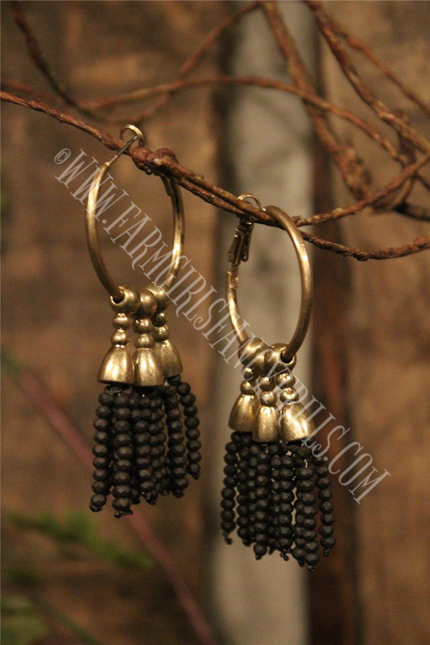 dangle earrings, farm girls fancy frills