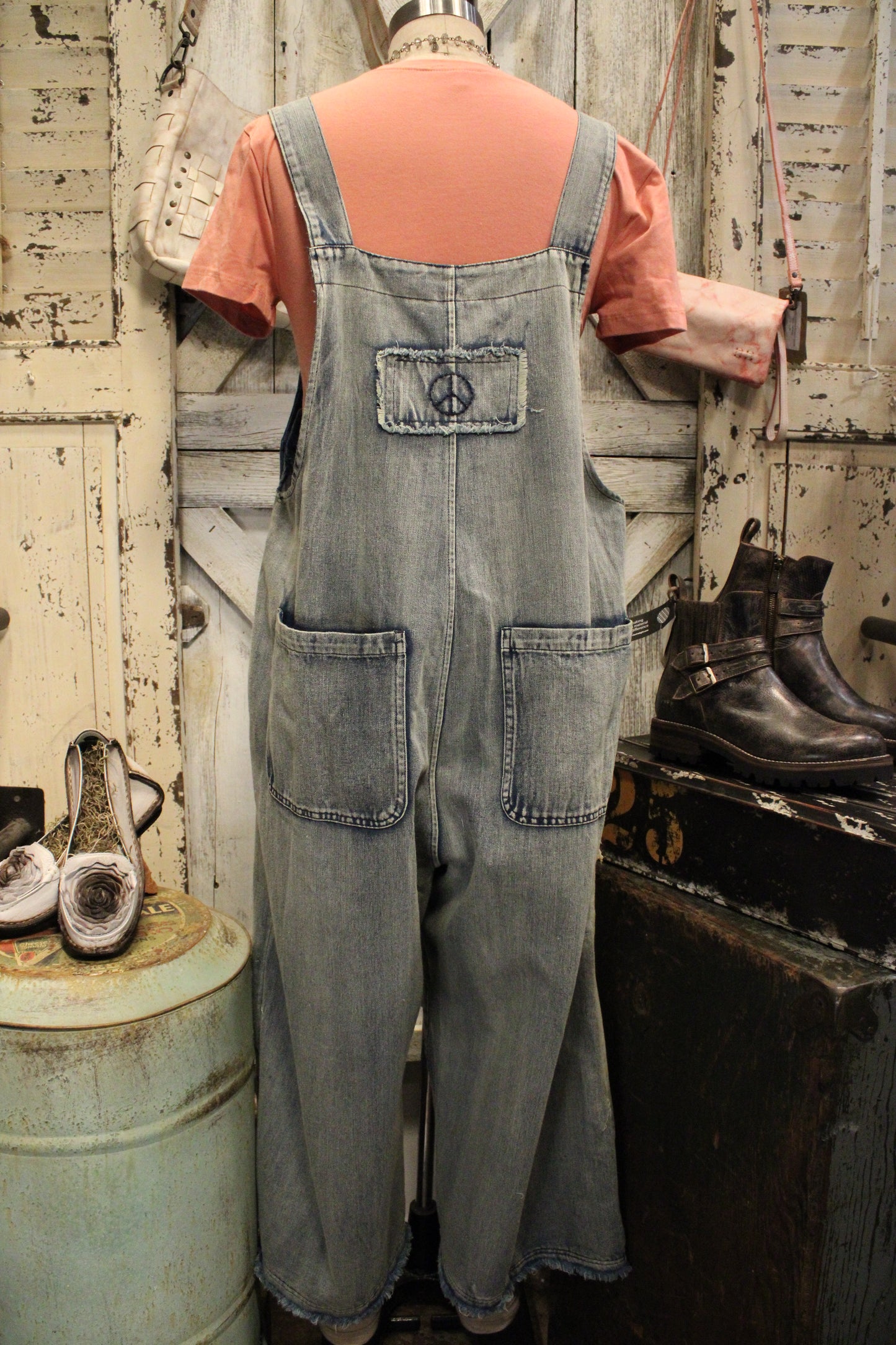 Meadow Star Capri Denim Overalls