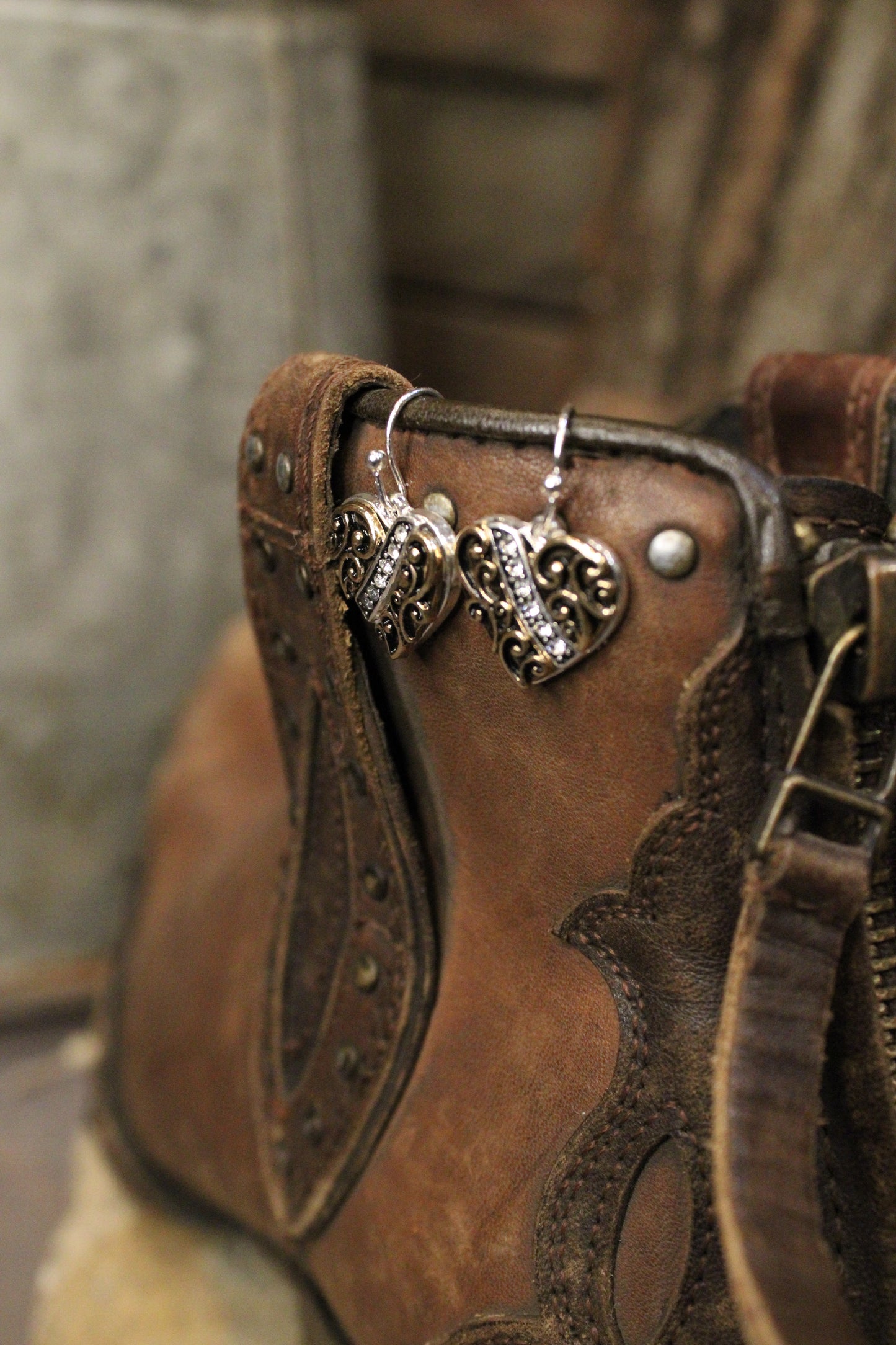 Two-Tone Sweethearts Earrings