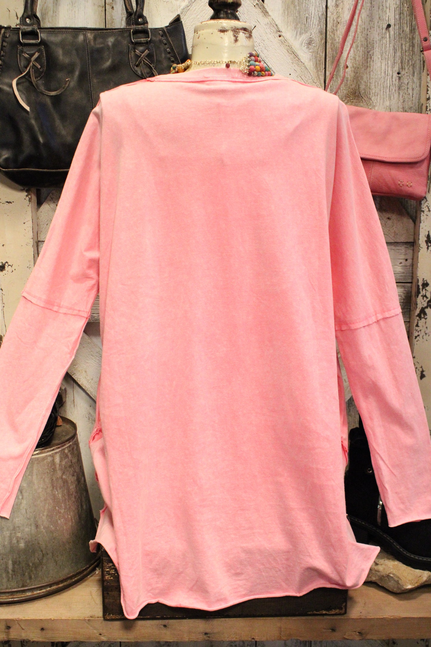 Pink Stardust Fringe Top