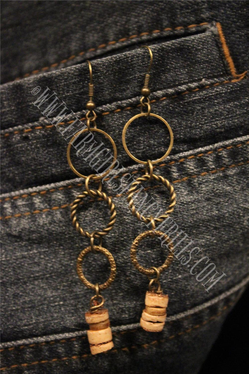 handmade earrings, farm girls fancy frills