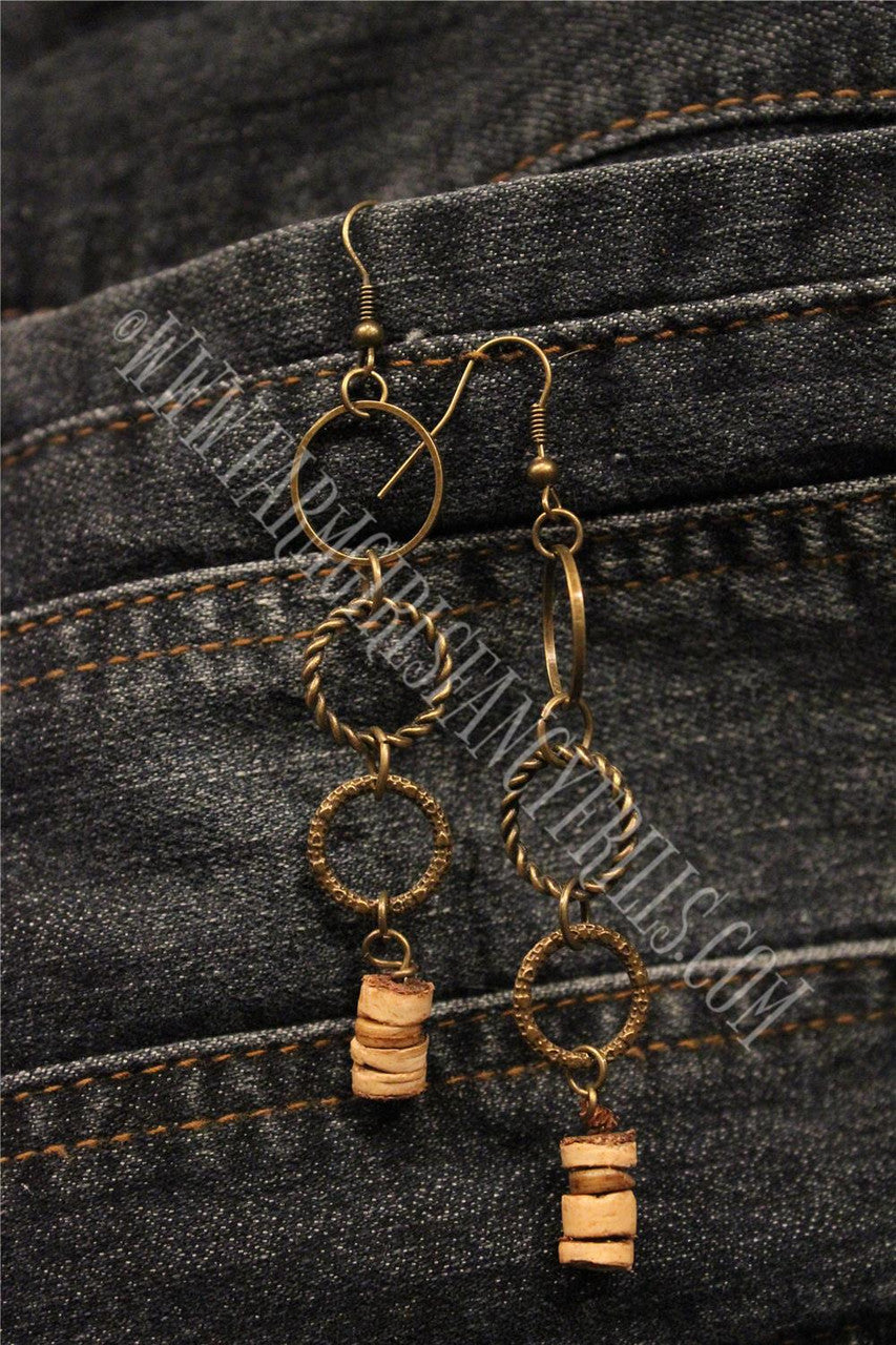 handmade earrings, farm girls fancy frills