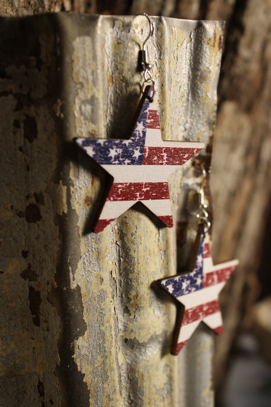 Old Glory Star Earrings